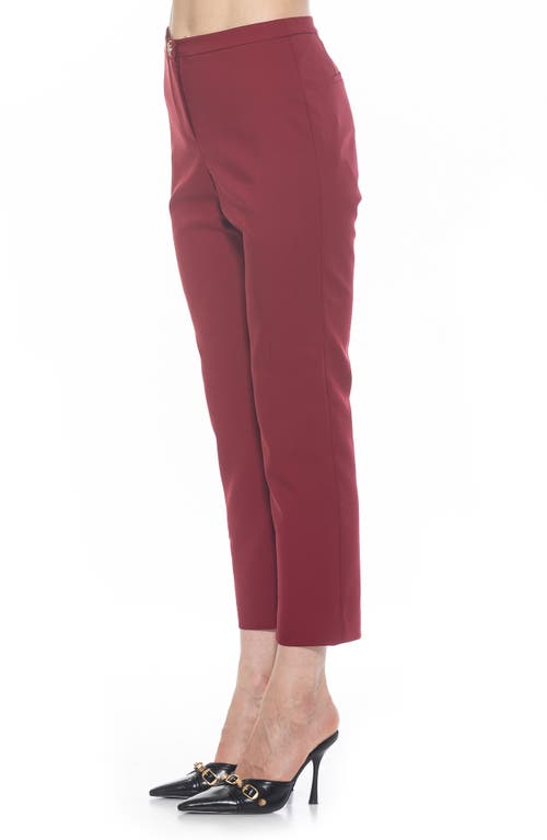 Alexia Admor Stefan Ankle Pants In Red