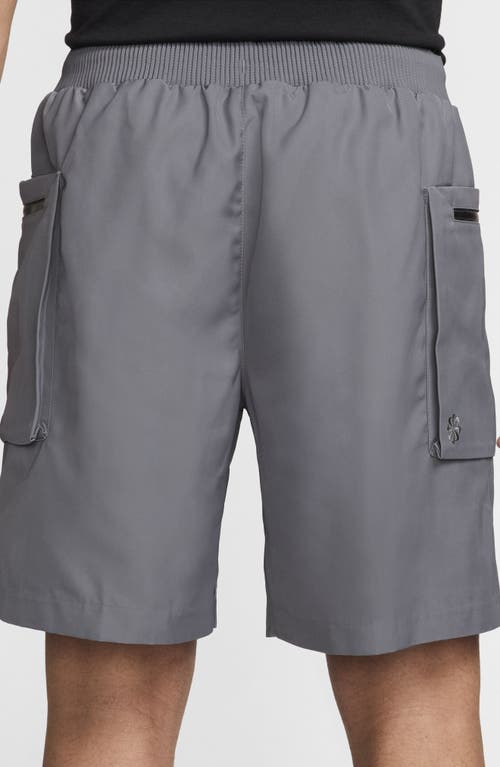 Shop Nike Sportswear Tech Pack Utility Shorts In Iron Grey/black/iron Grey