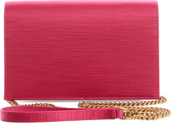 Pink Kate chain-tassel satin cross-body bag, Saint Laurent