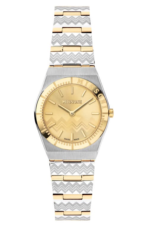Missoni Women's Milano Two-tone Stainless Steel Bracelet Watch 29mm In Two Tone
