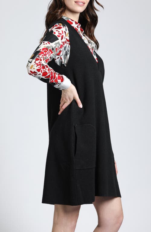 Apny Sleeveless Sweater Dress In Black