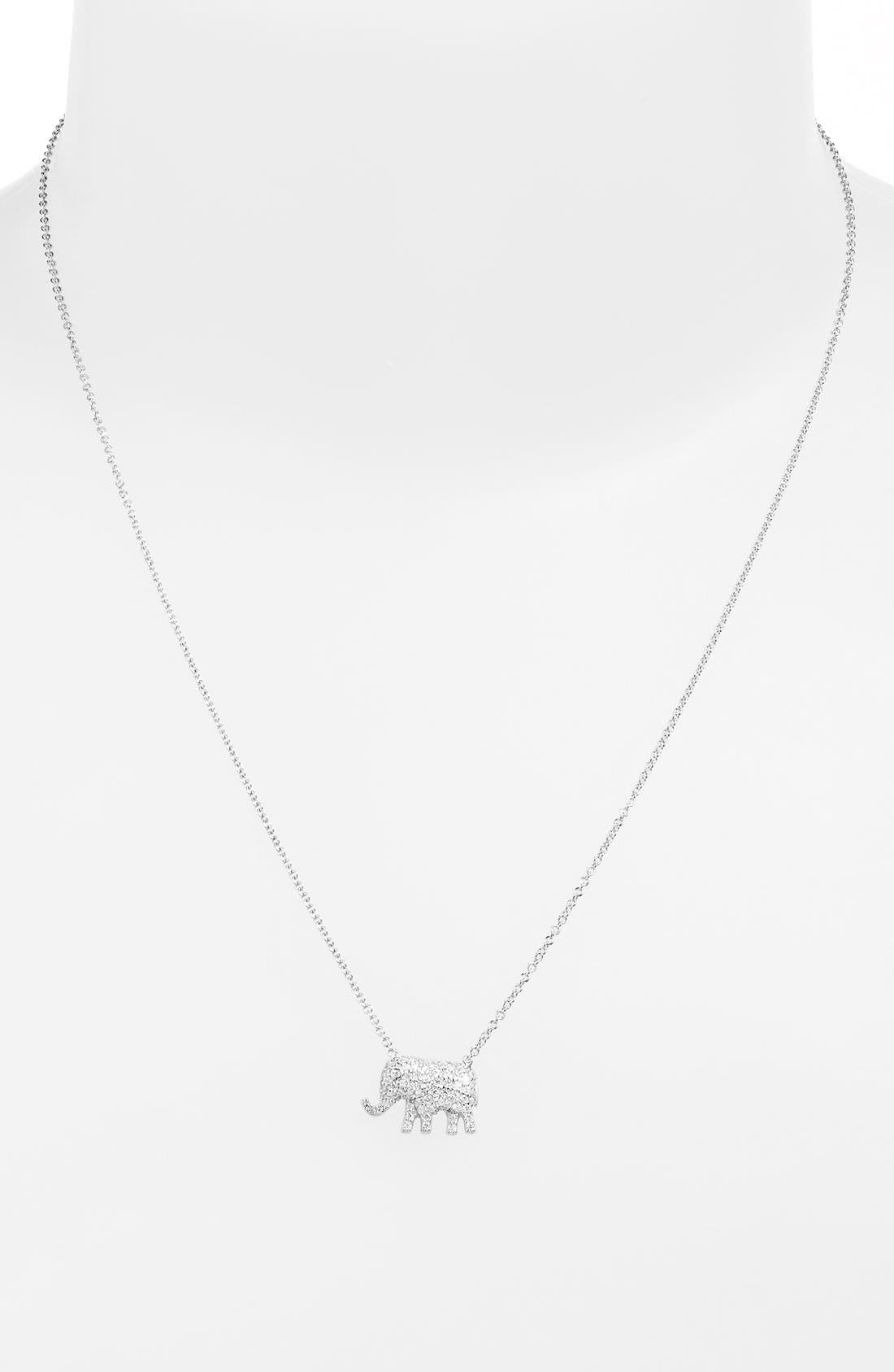 Sugar Bean Jewelry Pavé Elephant Pendant Necklace Nordstrom
