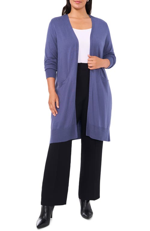 Shop Halogenr Halogen(r) Open Front Longline Cardigan In Vintage Indigo Blue