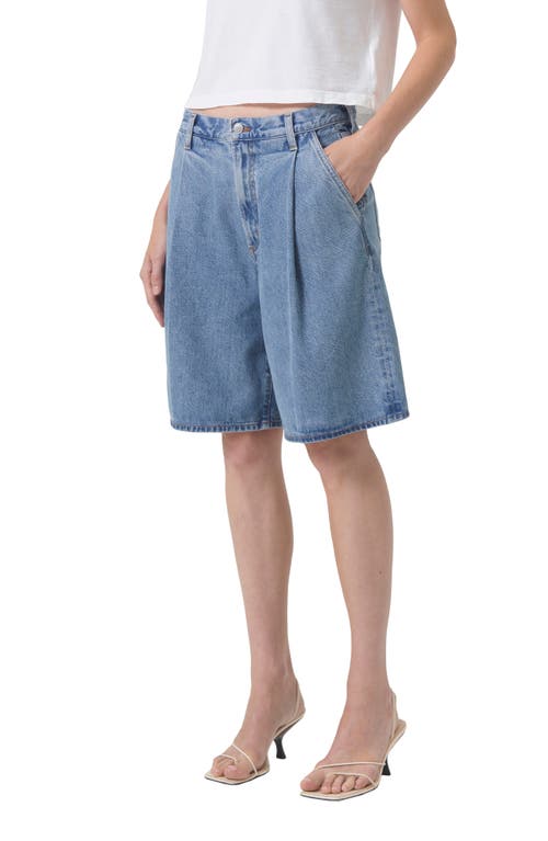 Agolde Ellis Denim Trouser Shorts In Baffle