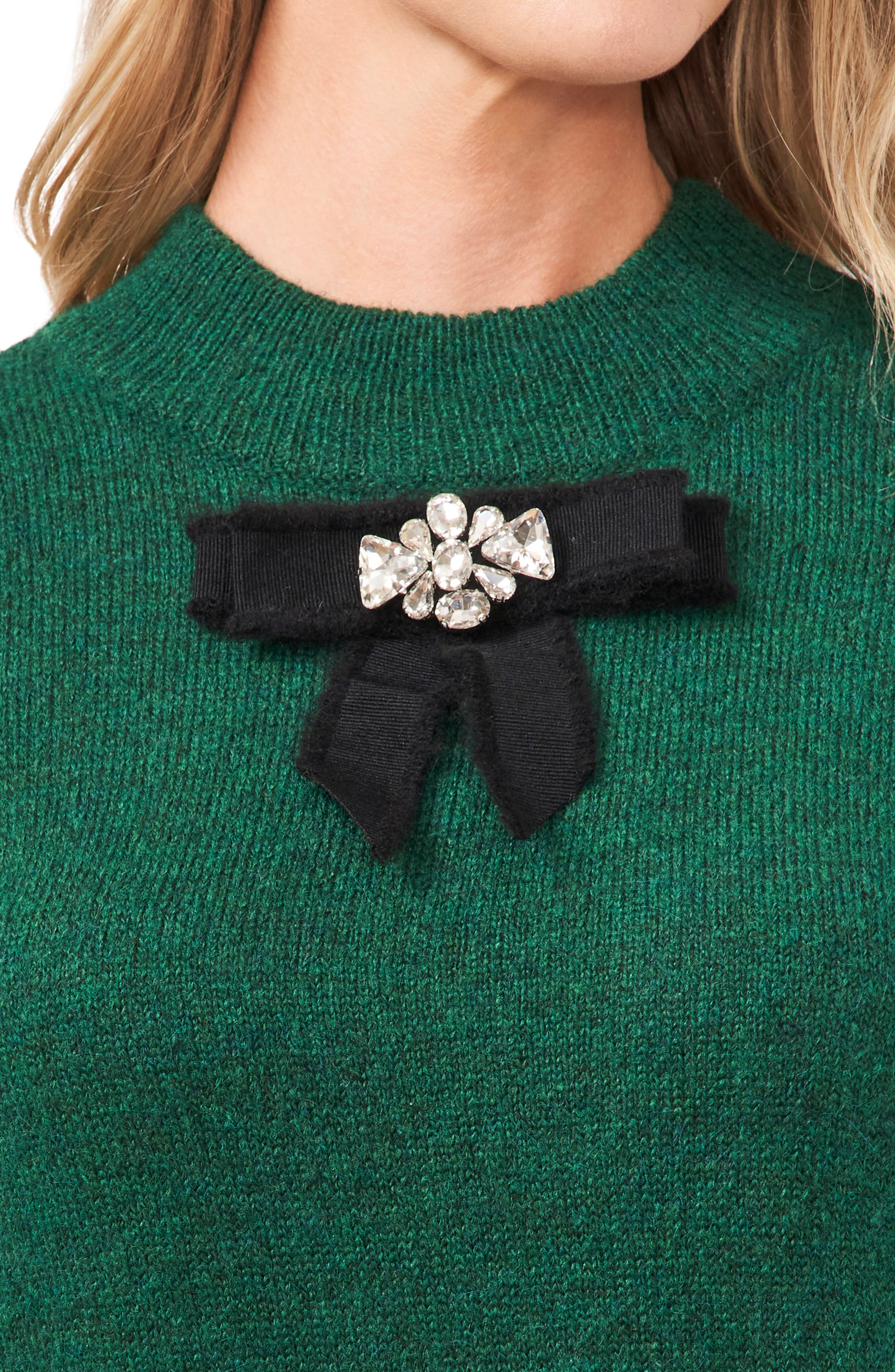 CeCe Jeweled Bow Detail Sweater | Nordstrom