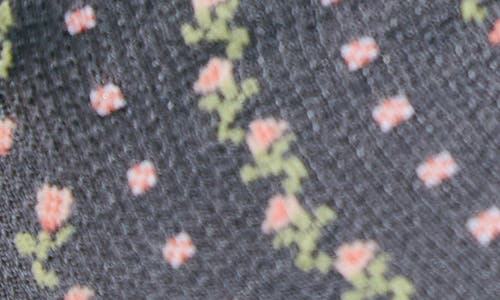 Free People Rosebud Waffle Knit Ankle Socks In Charcoal
