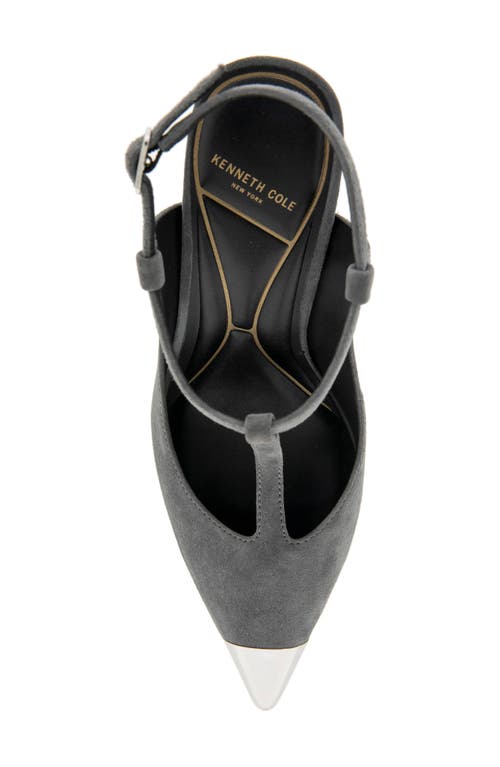 Kenneth Cole Romi T-strap Pump In Dark Grey Suede