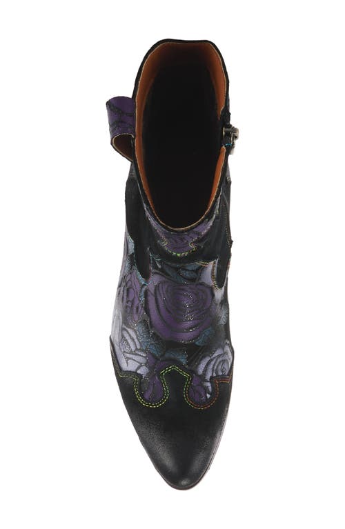 L'artiste By Spring Step Lady Luck Western Bootie In Purple Multi