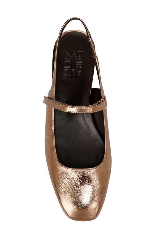 Shop Naturalizer Connie Slingback Mary Jane Flat In Old Gold Leather