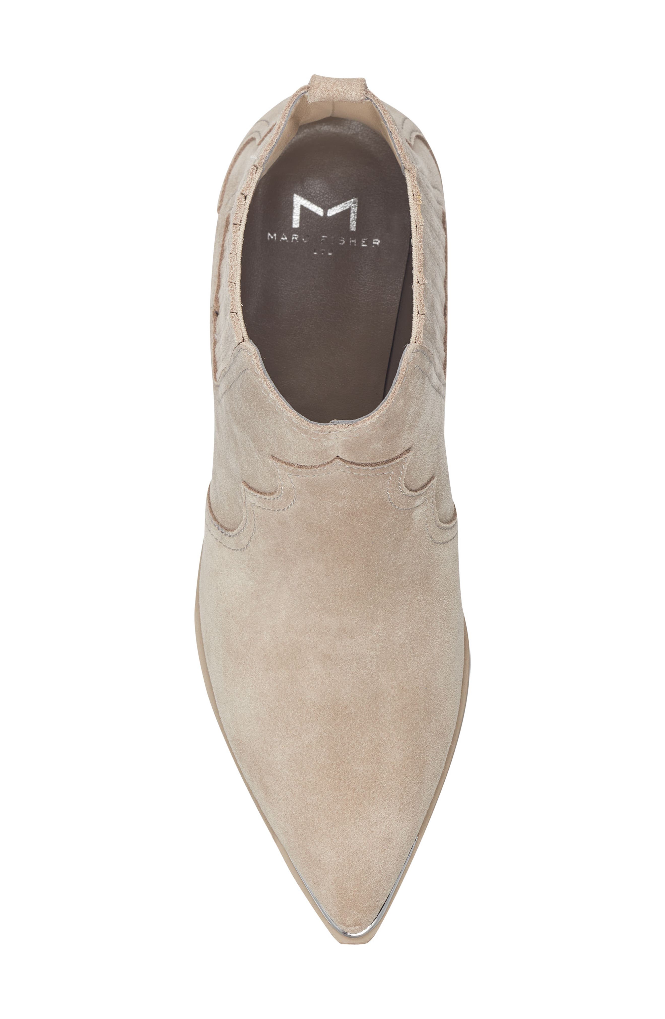 marc fisher yohani bootie cloud suede