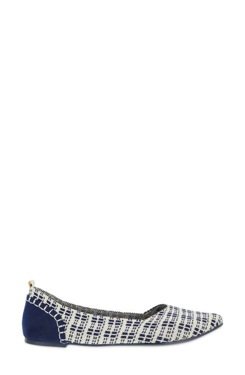 Shop Mia Lissy Knit Ballet Flat In Navy/bone