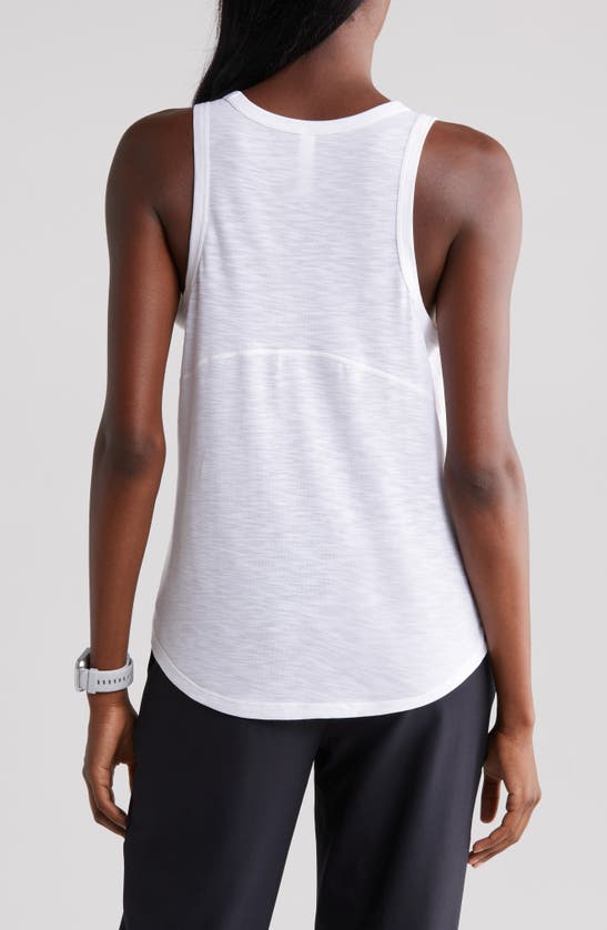 Shop Zella Spark Slub Tank Top In White