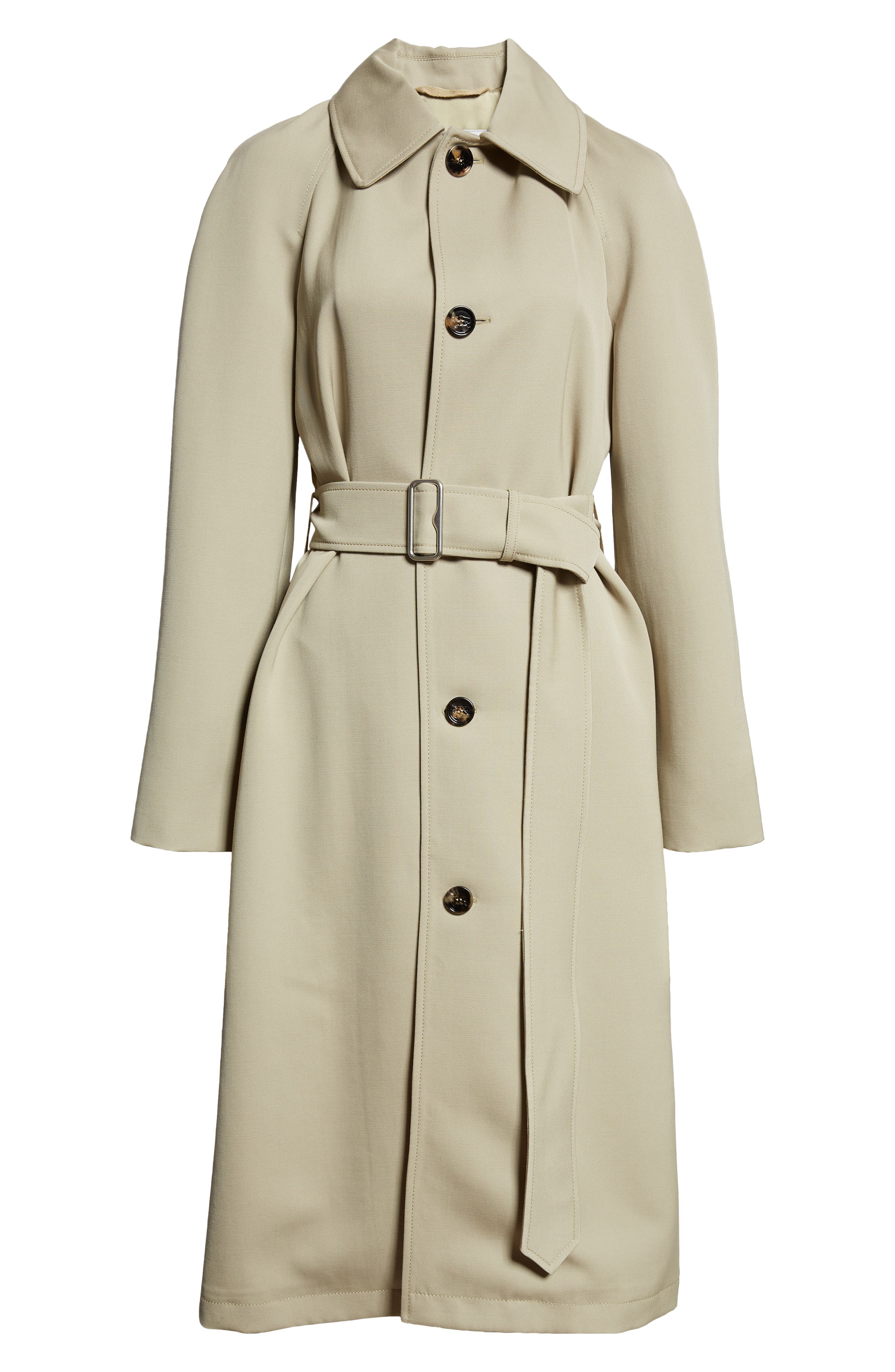 コート BURBERRY BEIGE SINGLE-BREASTED WOOL COAT Burberry Beige Single Breasted Wool Coat TheDoubleF New Releases