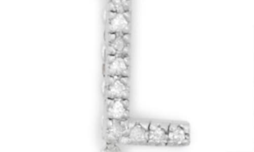 Meshmerise Diamond Initial Bezel Bracelet In White-l