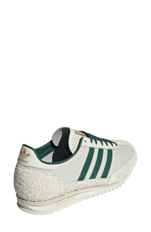 Shop Adidas Originals Adidas Sl 72 Sneaker In Off White/green/grey