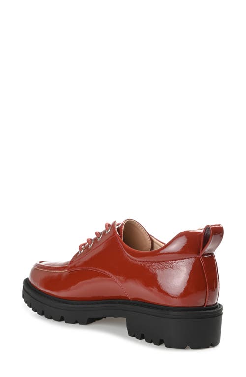 Shop Journee Collection Zina Lug Sole Derby In Brick