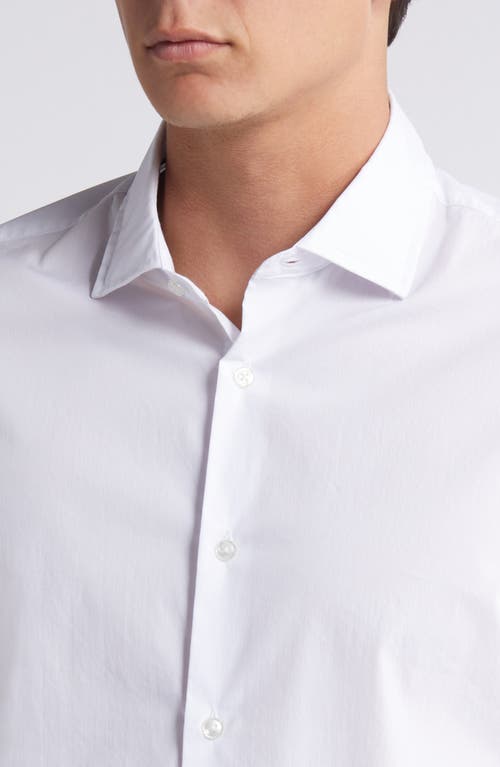 Shop 7 For All Mankind Slim Fit Stretch Poplin Button-up Shirt In White