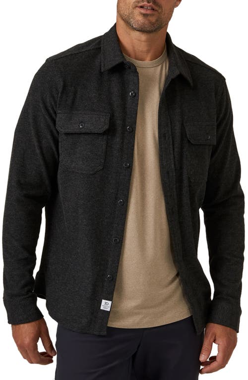 Generations Stretch Twill Button-Up Shirt in Charcoal