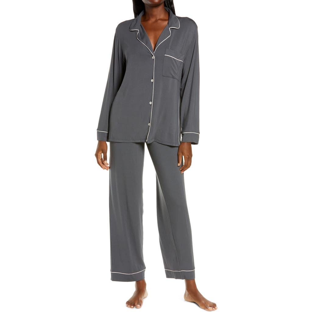 Eberjey Gisele Jersey Knit Pyjamas In Grey