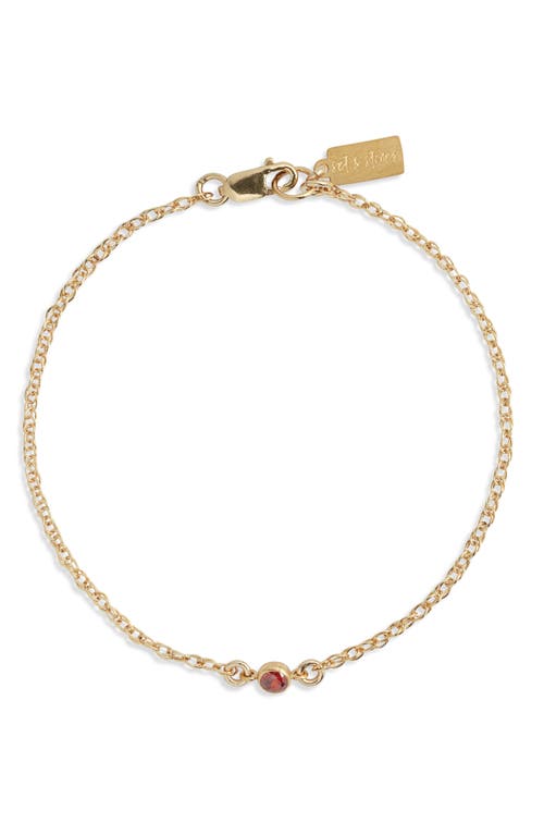 Set & Stones Cubic Zirconia Birthstone Pendant Bracelet In July