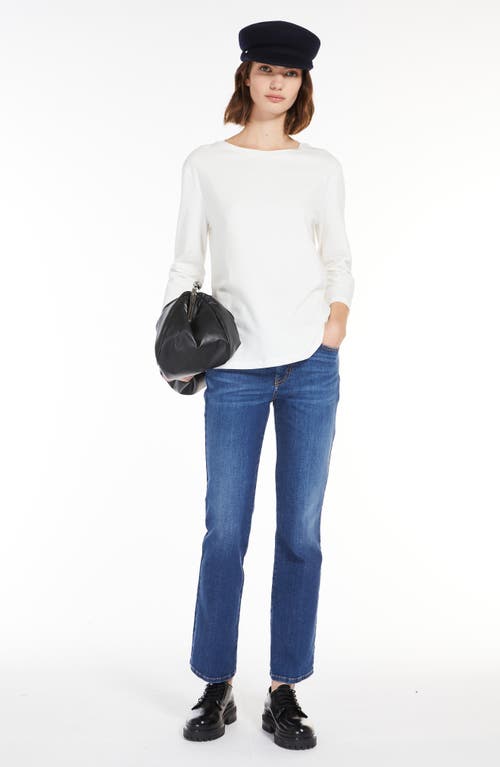 Shop Weekend Max Mara Multia Stretch Cotton Top In White