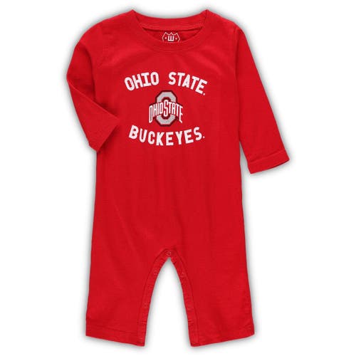 Infant Wes & Willy Scarlet Ohio State Buckeyes Core Long Sleeve Jumper