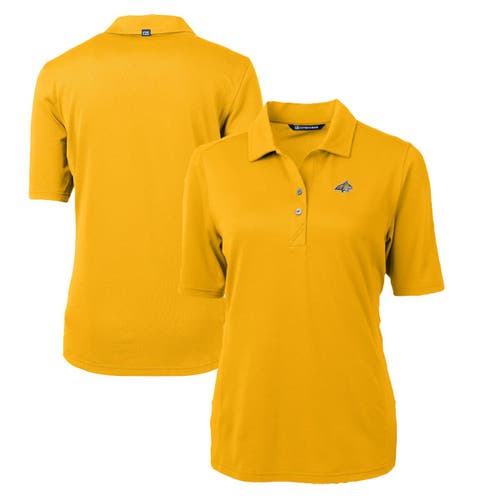 Women's Cutter & Buck Gold Montana State Bobcats Virtue Eco Pique Recycled Polo