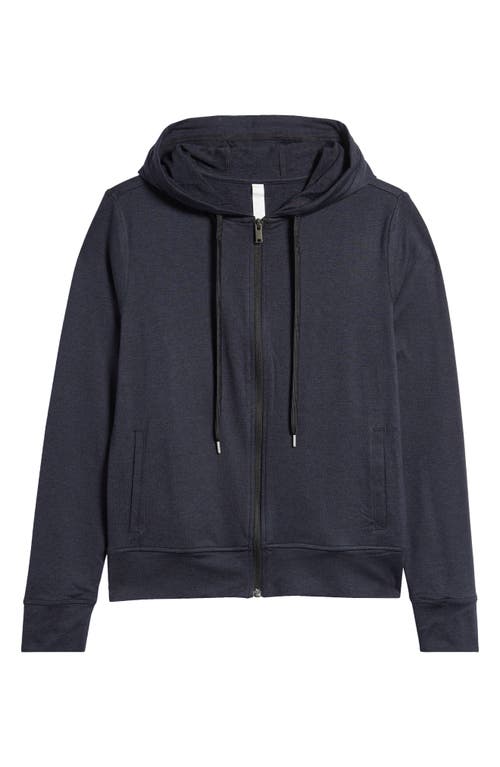 Shop Zella Restore Soft Zip-up Hoodie In Black