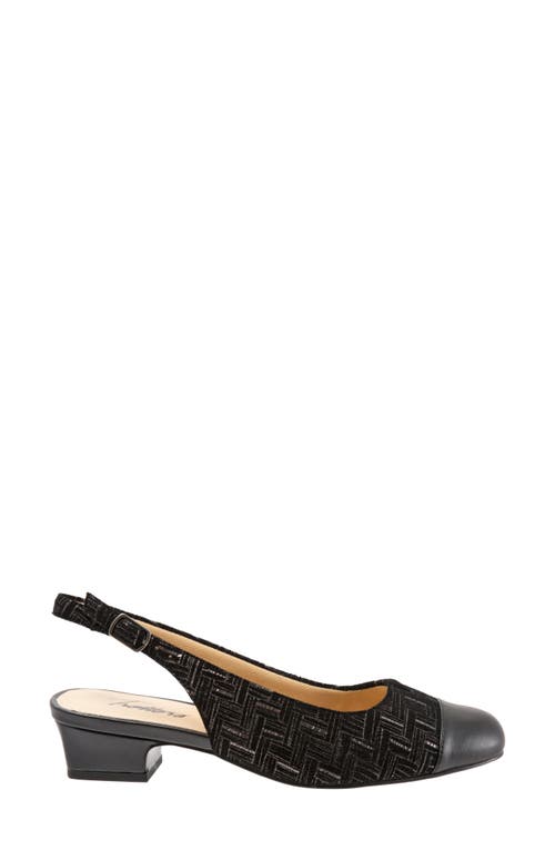 Shop Trotters 'dea' Slingback In Black/black Leather