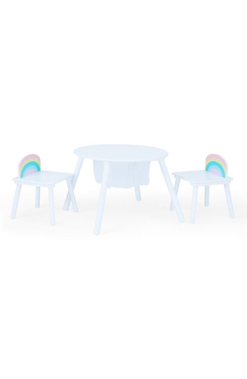 Teamson Kids Fantasy Fields Rainbow Table & Chairs Set in White at Nordstrom
