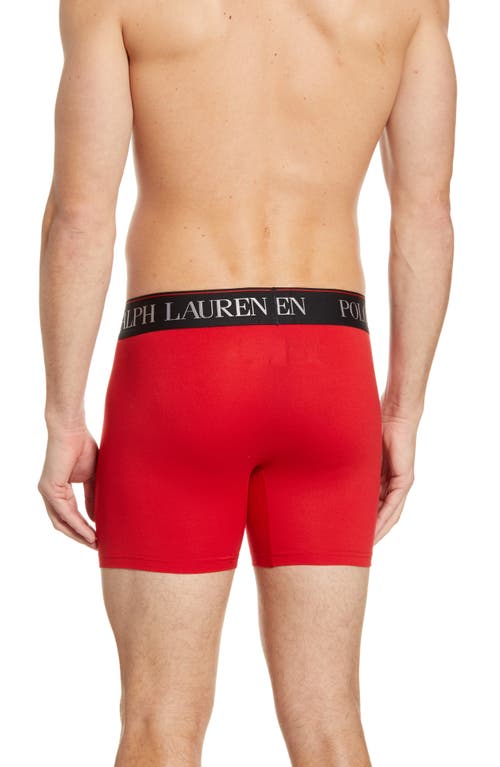 Polo Ralph Lauren 4d Flex Performance Air Boxer Brief Pack In Charcoal/red/black