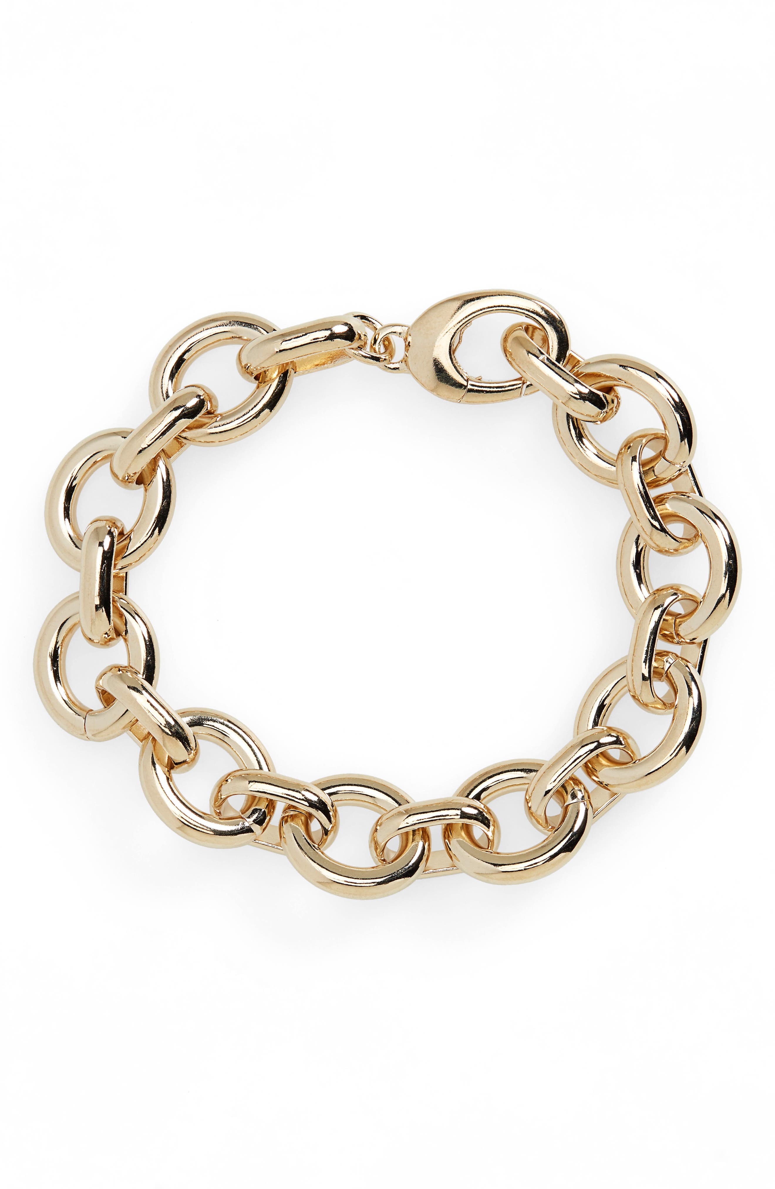 Laura Lombardi Uovo Chain Bracelet in Gold at Nordstrom, Size 7 In Us