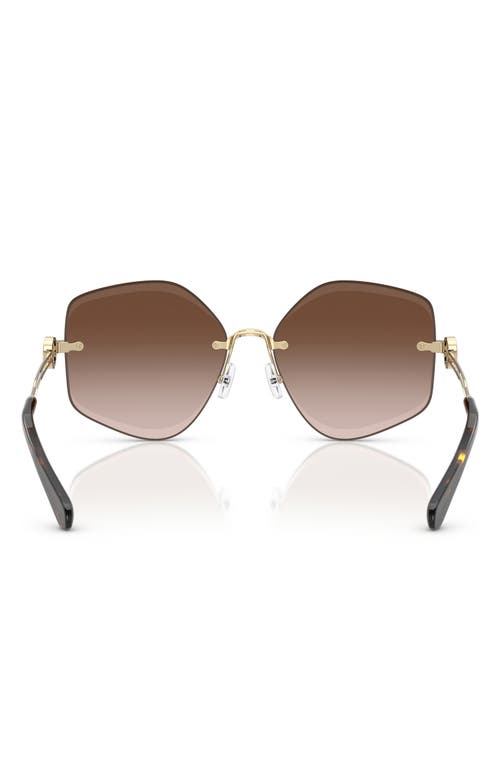 Shop Tory Burch 58mm Gradient Irregular Sunglasses In Gold Pink