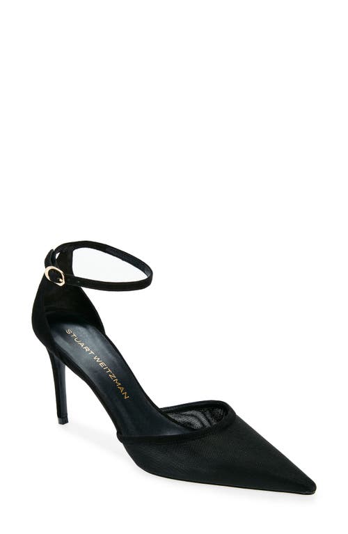 Stuart Weitzman Stuart 85 Strap Pump In Black