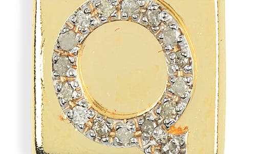 Meshmerise Diamond Padlock Initial Pendant Necklace In Yellow-q