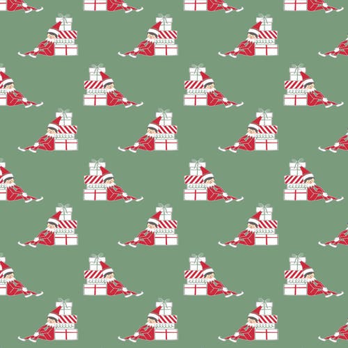 Lila And Hayes Parker Zipper Pajama In Santa's Helper