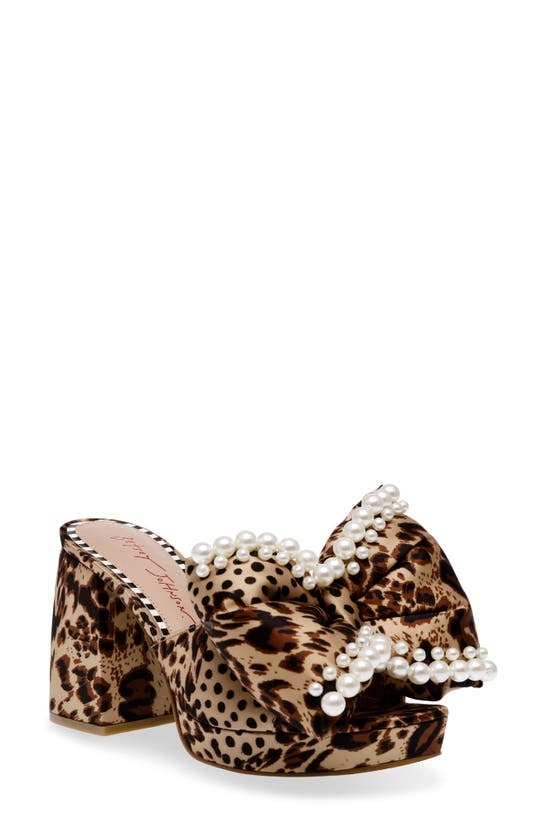 Shop Betsey Johnson Maccie Platform Sandal In Leopard