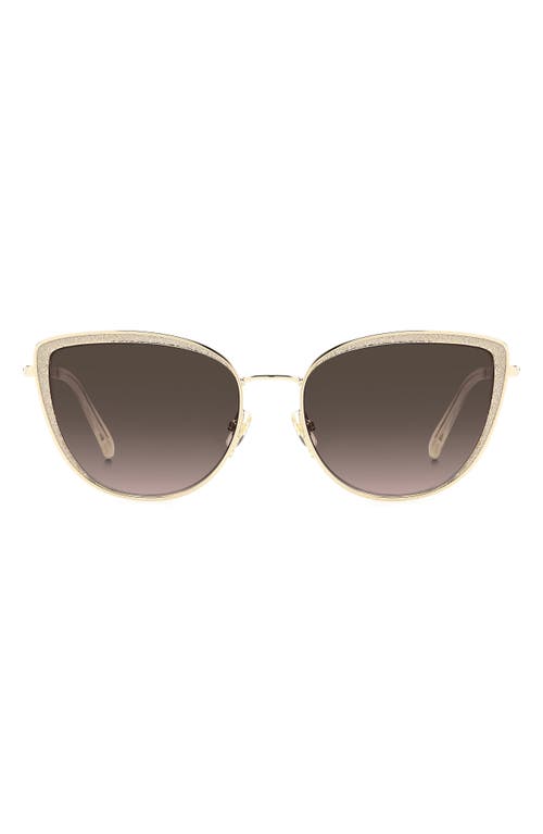 Kate Spade New York staci 56mm gradient cat eye sunglasses in Gold /Brown Gradient at Nordstrom