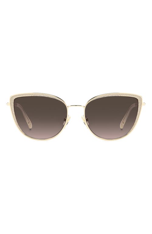 Shop Kate Spade New York Staci 56mm Gradient Cat Eye Sunglasses In Gold/brown Gradient