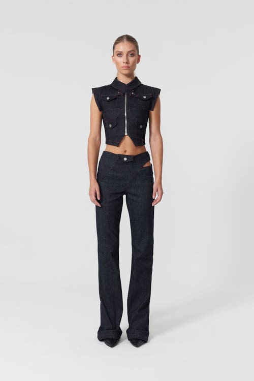 Jendue Davidson Cross Neck West In Deep Blue