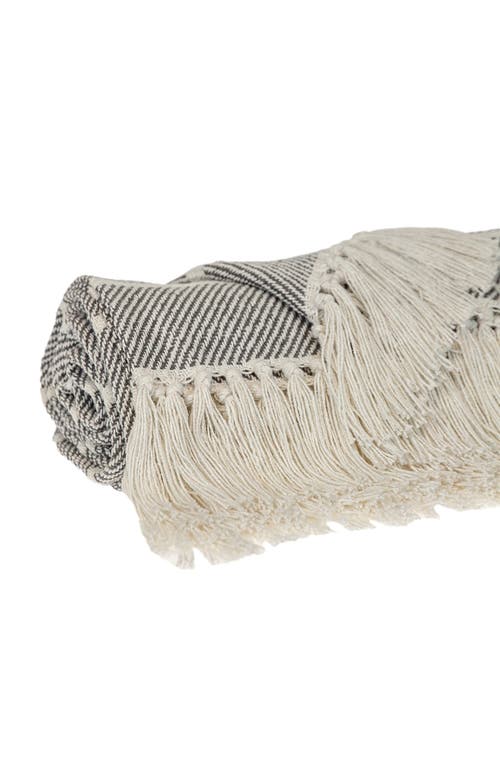 Shop Parkland Collection Mio Stripe Handloomed Throw Blanket In Gray