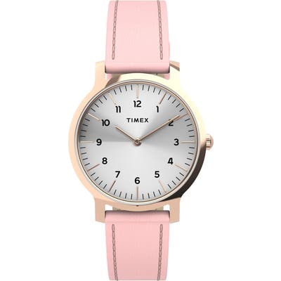 Timex Norway Leather Strap Watch,