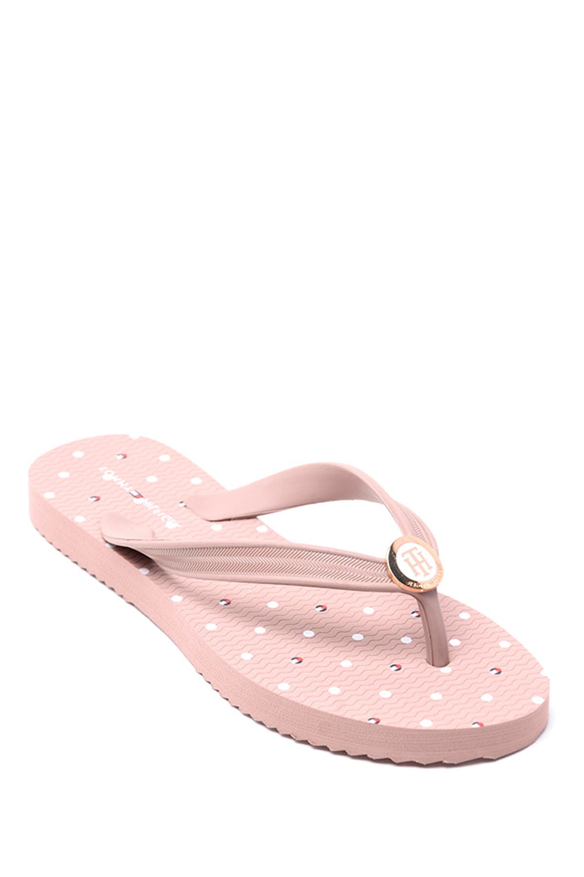 tommy hilfiger pink flip flops