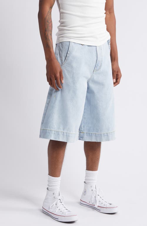 ELWOOD ELWOOD TRAPEZOID DENIM SHORTS 