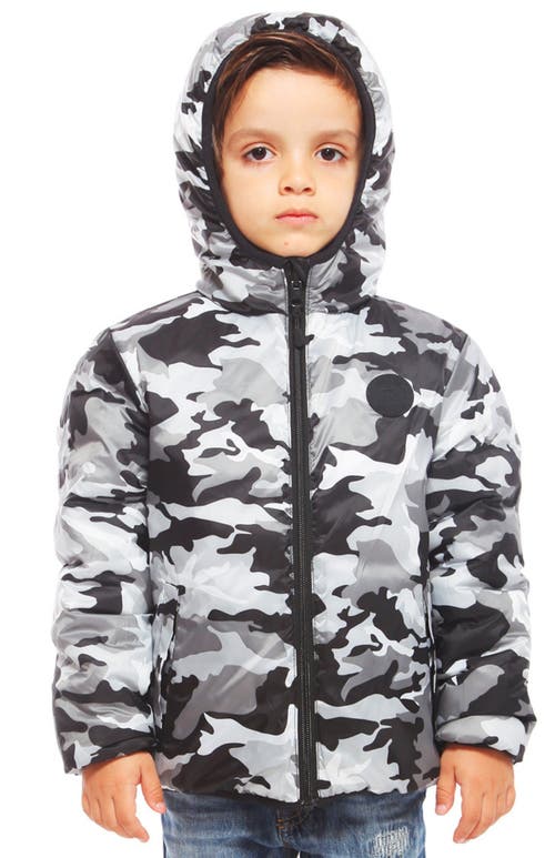 Rokka&rolla Kids' Reversible Lightweight Puffer Jacket In Very Black