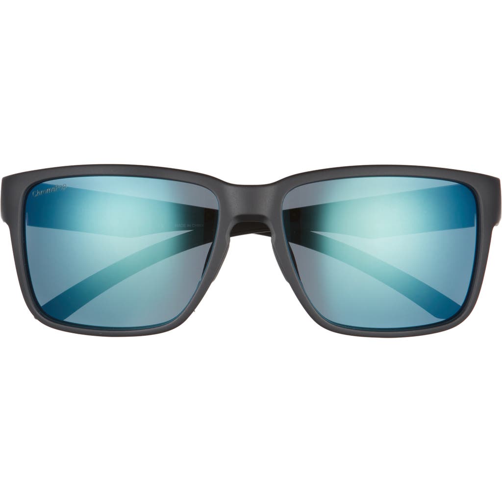 Smith Emerge 60mm Polarized Rectangle Sunglasses In Black