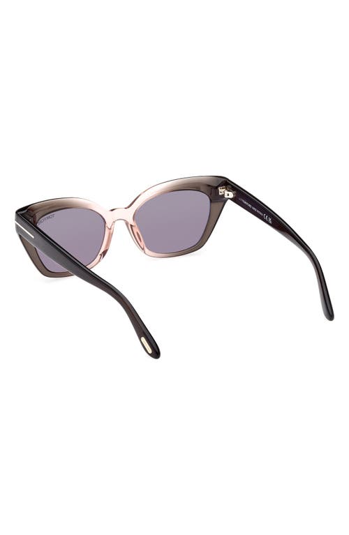 Tom Ford Juliette Acetate Cat-eye Sunglasses In Grey/roviex