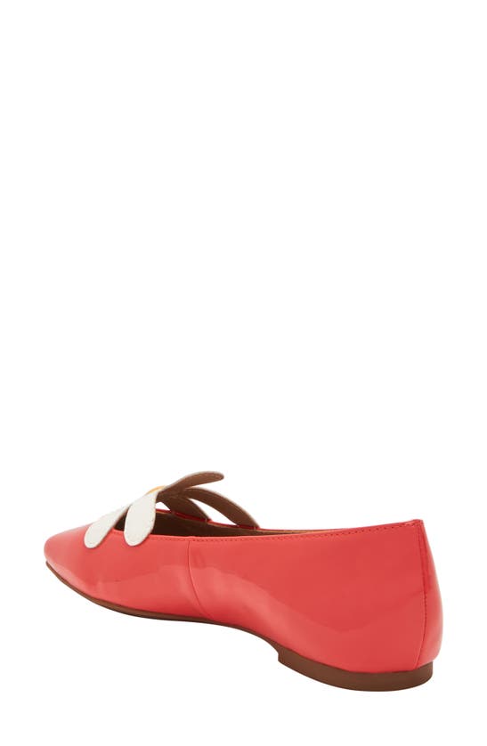 Shop Katy Perry The Evie Daisy Flat In Radiant Red