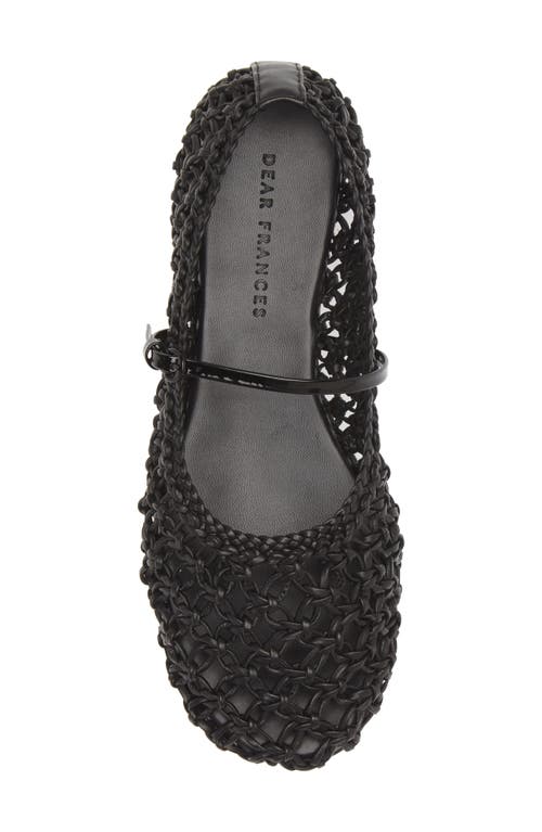 Shop Dear Frances Balla Weave Mary Jane Flat In Black Weave