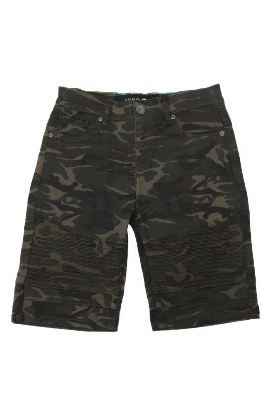 Shop X-ray Xray Kids' Denim Shorts (big Kid)<br /> In Olive Camo